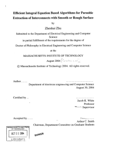 Efficient  Integral Equation Based  Algorithms  for Parasitic