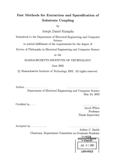 Fast  Methods  for  Extraction  and ... Substrate Coupling Joseph  Daniel  Kanapka