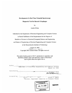 Development  of a Real  Time Trimodal Spectroscopy by