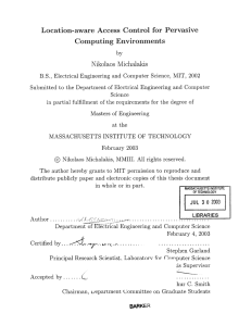 Location-aware  Access  Control  for  Pervasive
