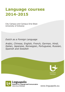 Language courses 2014-2015