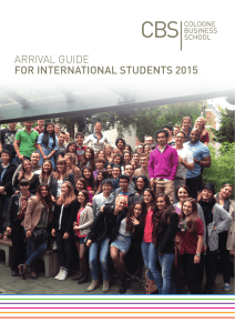 ARRIVAL GUIDE FOR INTERNATIONAL STUDENTS 2015