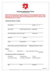 Housing Application Form
