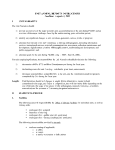 UNIT ANNUAL REPORTS INSTRUCTIONS  Deadline:  August 15, 2007