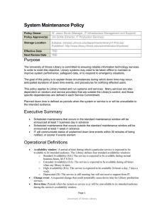 System Maintenance Policy