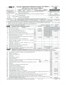 990- T ~@O6 Exempt Organization Business Income Tax Return