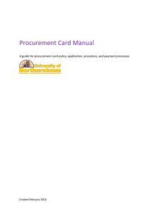 Procurement Card Manual