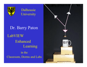 Dr. Barry Paton LabVIEW Enhanced Learning