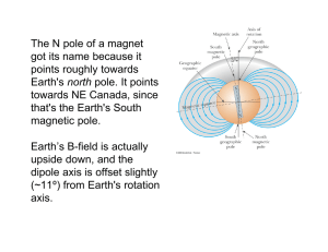 The N pole of a magnet got its name because it north