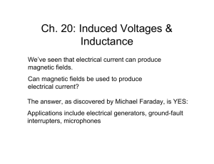 Ch. 20: Induced Voltages &amp; Inductance