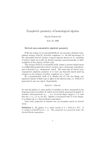 Symplectic geometry of homological algebra Maxim Kontsevich June 10, 2009