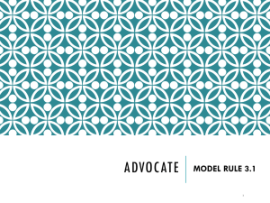 ADVOCATE MODEL RULE 3.1 1