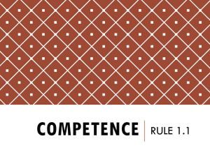 COMPETENCE RULE 1.1