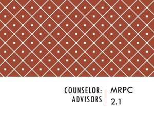 MRPC COUNSELOR: ADVISORS 2.1