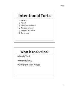 Intentional	Torts