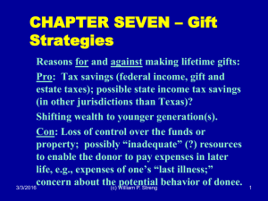 CHAPTER SEVEN – Gift Strategies