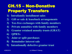 CH.15 – Non-Donative Property Transfers