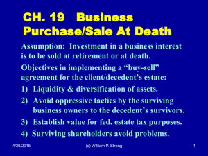 CH. 19   Business Purchase/Sale At Death