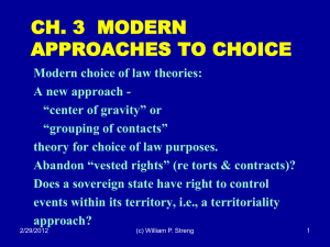 CH. 3  MODERN APPROACHES TO CHOICE