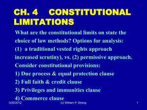 CH. 4    CONSTITUTIONAL LIMITATIONS