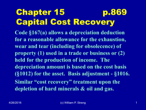 Chapter 15         ... Capital Cost Recovery
