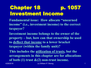 Chapter 18         ... Investment Income