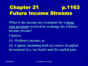 Chapter 21         ... Future Income Streams