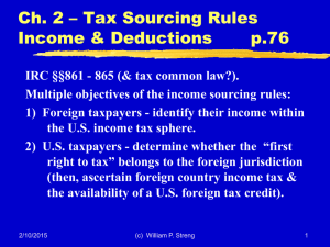 Ch. 2 – Tax Sourcing Rules