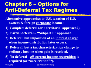 Chapter 6 – Options for Anti-Deferral Tax Regimes