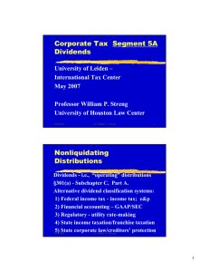 Corporate Tax  Segment 5A Dividends