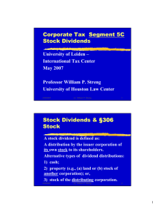 Corporate Tax  Segment 5C Stock Dividends