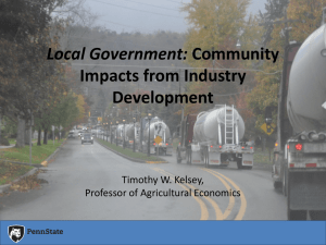 Local Government: Impacts from Industry Development Timothy W. Kelsey,