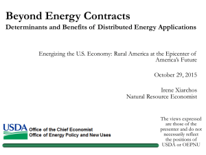 Beyond Energy Contracts Determinants and Benefits of  Distributed Energy Applications