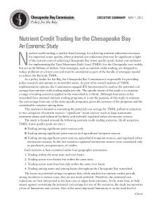 N Nutrient Credit Trading for the Chesapeake Bay An Economic Study