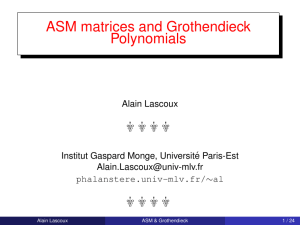 ASM matrices and Grothendieck Polynomials ’