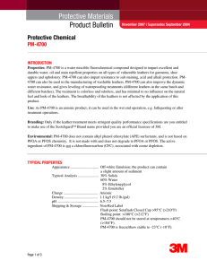 Protective Materials Product Bulletin Protective Chemical PM-4700