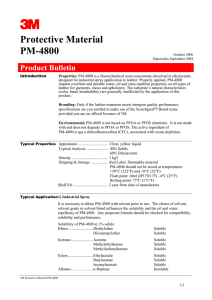 Protective Material PM-4800  Product Bulletin