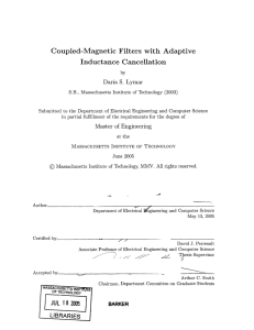 Coupled-Magnetic  Filters  with  Adaptive Inductance  Cancellation S.