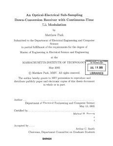 Down-Conversion  Receiver  with  Continuous-Time EA  Modulation