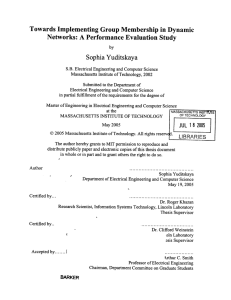 Towards  Implementing  Group Membership  in Dynamic Sophia Yuditskaya