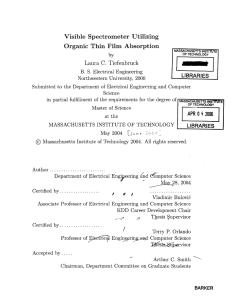 Visible  Spectrometer  Utilizing Organic  Thin Film  Absorption LIBRARIES C.