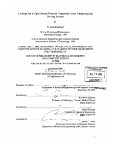 A Design for a High-Density Focused Ultrasound Array Addressing and