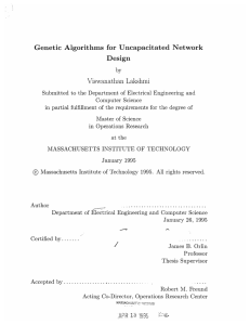 Genetic  Algorithms for Uncapacitated  Network Design Viswanathan  Lakshmi