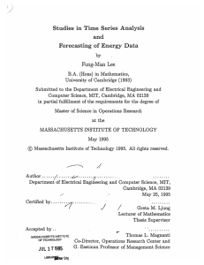 and Forecasting of Energy Data