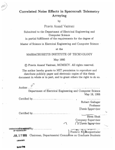 Arraying Correlated  Noise  Effects  in  Spacecraft ... Pravin Anand Vazirani