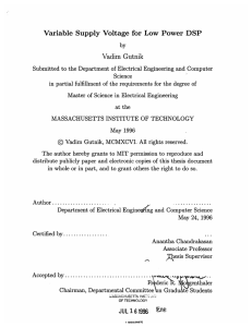 Variable  Supply  Voltage  for  Low ... Vadim  Gutnik