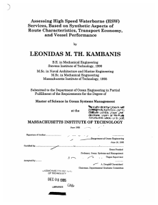 LEONIDAS  M. TH. KAMBANIS Route Characteristics,  Transport  Economy,