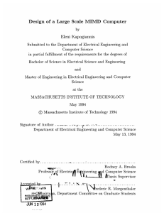 Computer Design  of a  Large  Scale  MIMD