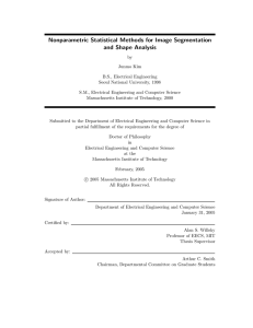 Nonparametric Statistical Methods for Image Segmentation and Shape Analysis