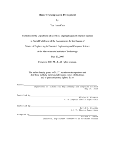 Radar Tracking System Development by Yue Hann Chin